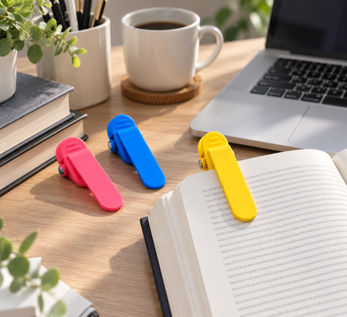 Silicone Auto-Follow Bookmark Clip