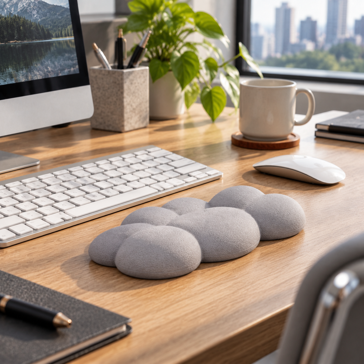 Cloud Wrist Rest Mouse Pad