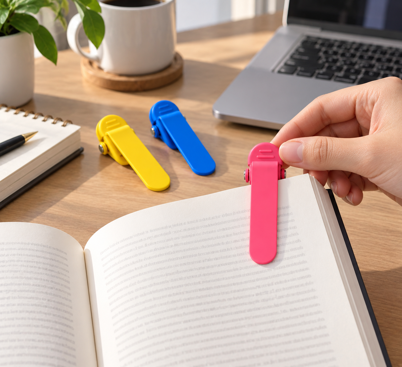 Silicone Auto-Follow Bookmark Clip