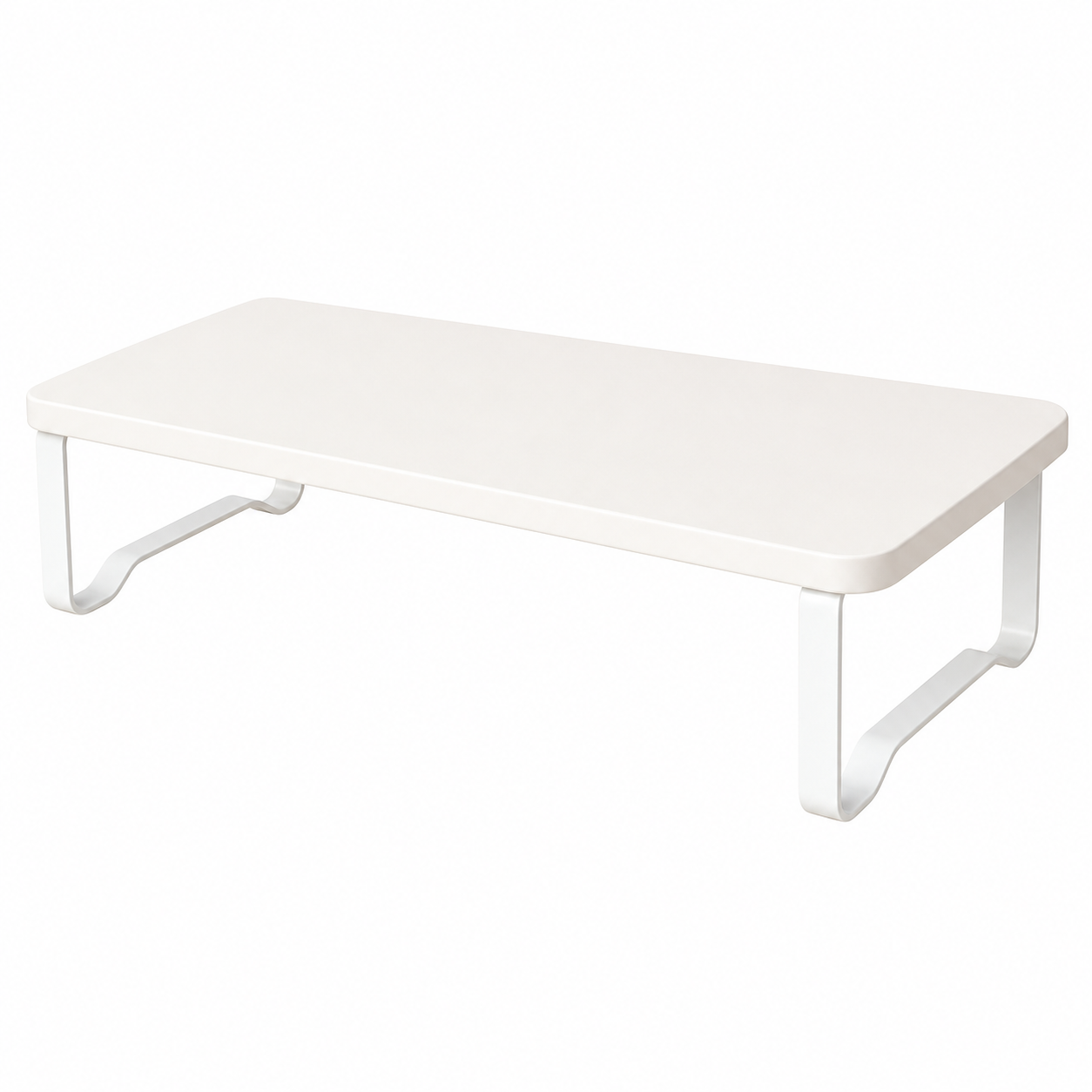 White Desktop Monitor Stand Riser