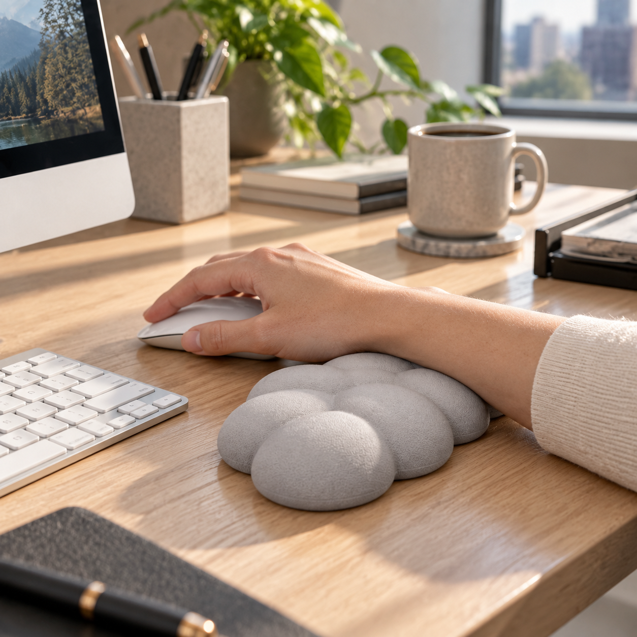 Cloud Wrist Rest Mouse Pad
